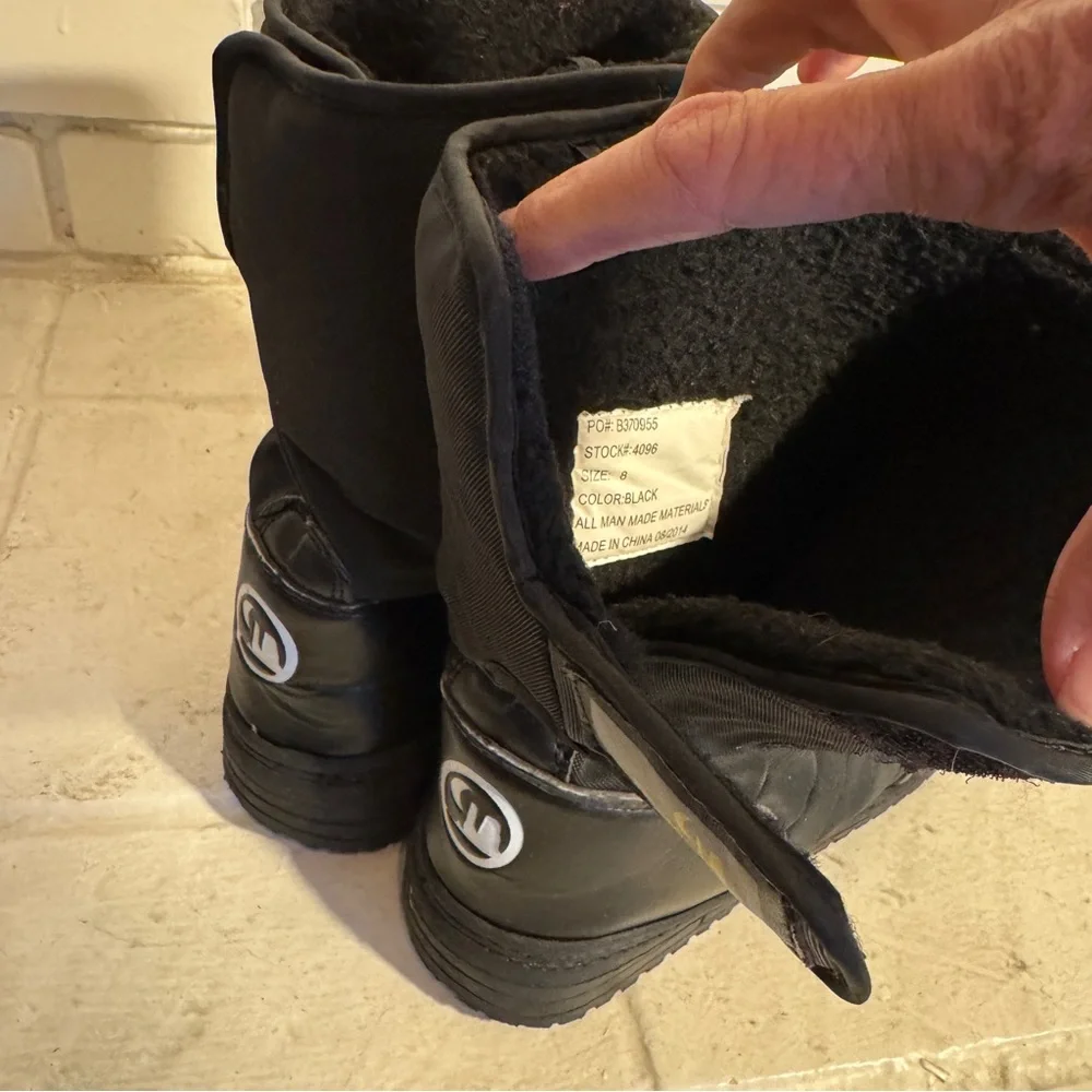 Rugged Exposure Men's Black Winter Snow Boots - Size 8